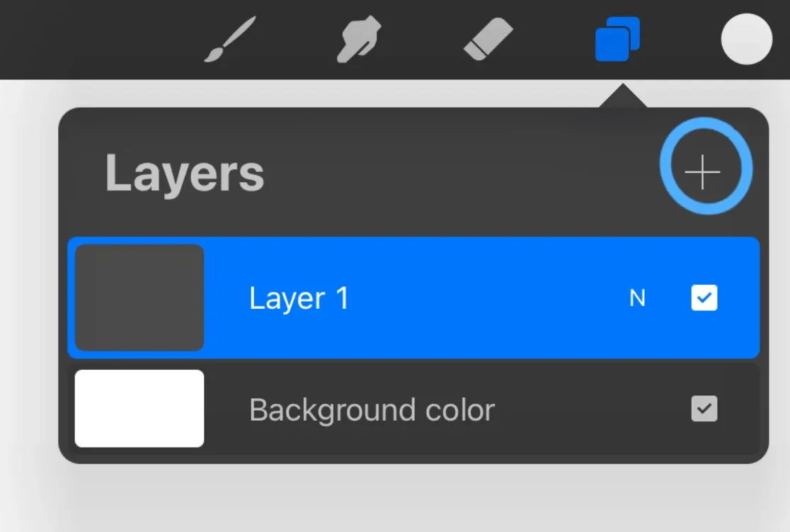 Procreate Layers panel after duplicating a layer, showing the new identical copy stacked above the original